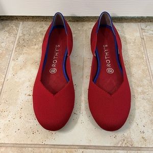 Rothy’s “The Flat” in bright red